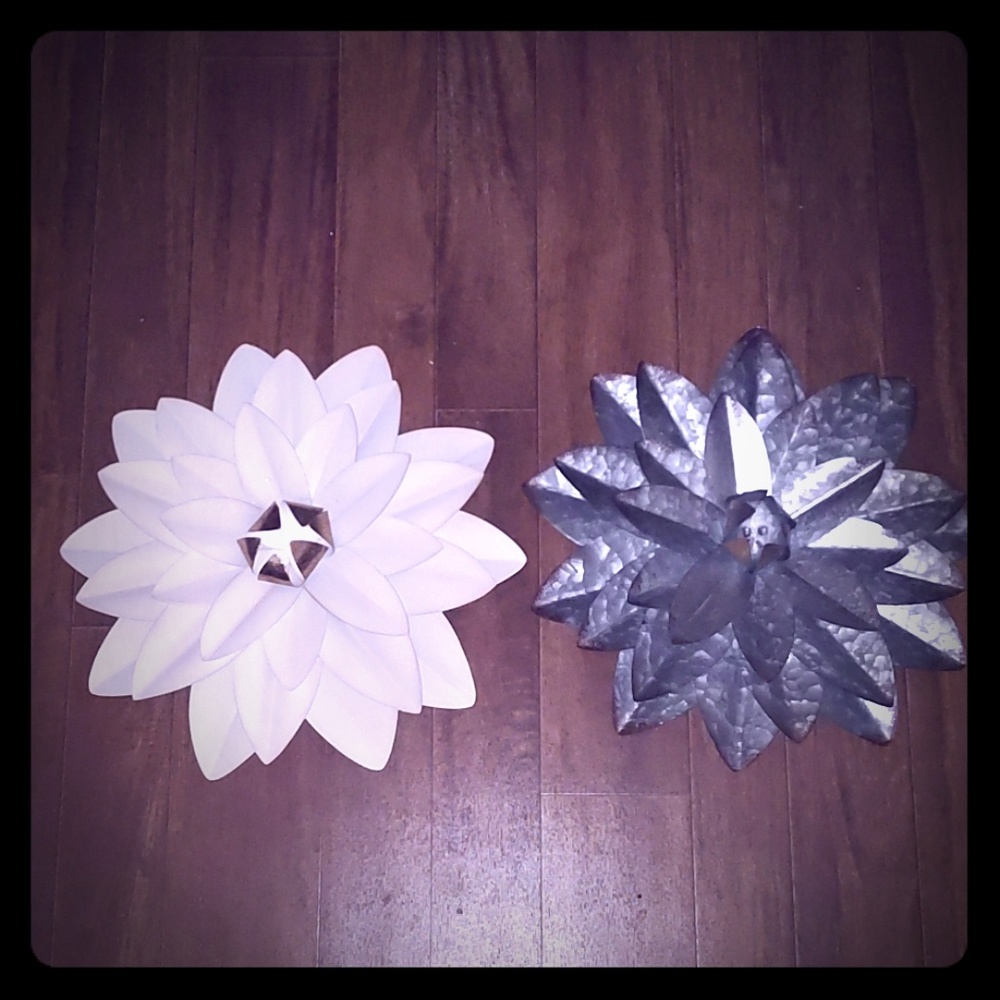 Metal flower wall art